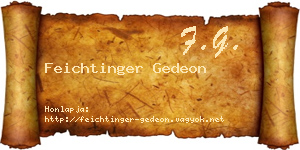 Feichtinger Gedeon névjegykártya